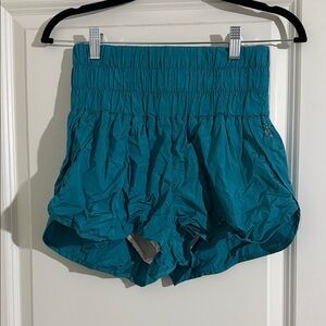 NWOT Free people movement Women’s High-Waist Teal Active Shorts
